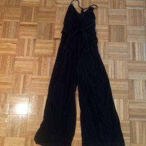 Anthropologie Willa Tie Black Jumpsuit